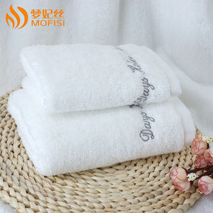 Serviettes de bain d'hôtel en pur coton blanc, carrées, moelleuses, brodées, fournitures hôtelières 32x32 35x75 70x140 cm - Product Image 5