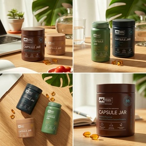 Custom Printing Aluminum <b>Pill</b> Jar for Vitamin Metal Supplement <b>Container</b> Double Wall Aluminum Jar Food Grade Material - Product Image 3