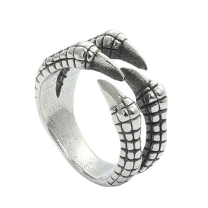 <b>Dragon</b> Claw <b>Ring</b> Stainless Steel Men's Retro Animal Design Jewelry Gift in Retro Silver - Product Image 1