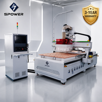 Routeur CNC professionnel pour le bois avec changeur d'outils automatique pour la production d'armoires et de panneaux, échange rapide d'outils, usinage stable