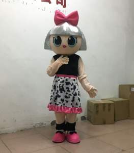 UYEAH personalizzato gigante rosa Gracie stile animale ragazza mascotte personaggio dei cartoni animati per feste di natale - Product Image 5