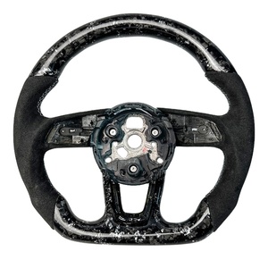 Volant de voiture en cuir et fibre de carbone personnalisé, adapté aux modèles <span class=keywords><strong>Audi</strong></span> B9 A1 A3 A4 A5 A6 A7 <span class=keywords><strong>RS</strong></span> R8 RS3 C7 Q5 Q7 S3 B8 S4 Q3 Q8 TT - Product Image 1