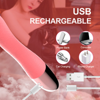 Realistischer Heiz-Zungenvibrator mit flexiblem Silikondesign, 10 Leckgeschwindigkeiten, pinker Klitorisstimulator für Frauen zum Solo-Spiel