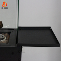 Brasero extérieur moderne en acier de qualité supérieure, à gaz, avec roues, télécommande, compatible granulés de bois, certifié CE, pour terrasse