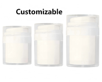 Pot vide sans air pour crème, 15ml 30ml 50ml, en plastique transparent, sous vide, pour crème visage et hydratant de soin – Vente en gros