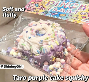 Sparkly Cake Squishy <b>Toy</b> Soft Fluffy Slow Rising Stress Relief Fidget <b>Toy</b> Cute Decorative Pinch <b>Toy</b> for Kids Adults <b>Desk</b> Decor - Product Image 1