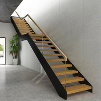 Escalier en colimaçon intérieur au design moderne avec rampe en verre trempé flottante, en acier inoxydable, taille personnalisée, durable, pour salon