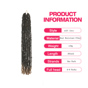 14 18 24 30 36 Inches Nữ Thần Giả Locs Crochet Bện Ombre Pre-Loced Mềm Locs Crochet Phần Mở Rộng Tóc Cho Phụ Nữ Da Đen - Product Image 4