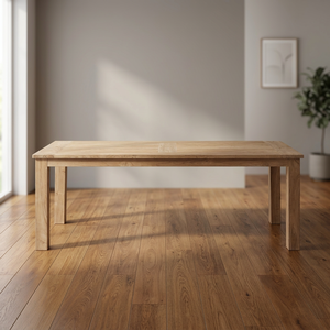Mesa de Comedor de Teca de Diseño Moderno, Muebles de Jardín de Madera Premium para Interiores/Exteriores para Hoteles, Plegable, Resistente, Extensible, de Secado Rápido - Product Image 1