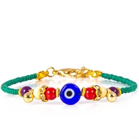 Bracelet de pierres naturelles, perles de sable, mauvais œil