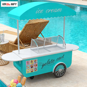 Carrito de Comida Móvil para Helados, Remolcable, Diseño Metálico Resistente a la Corrosión, Uso en Exteriores, 2 Ruedas, Remolque KR, Comida Rápida, Multifuncional - Product Image 2