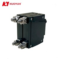 Disjoncteur magnétique hydraulique bipolaire KUOYUH série JL 80V CC, capacité de coupure 5 kA, montage sur panneau, industriel/maritime