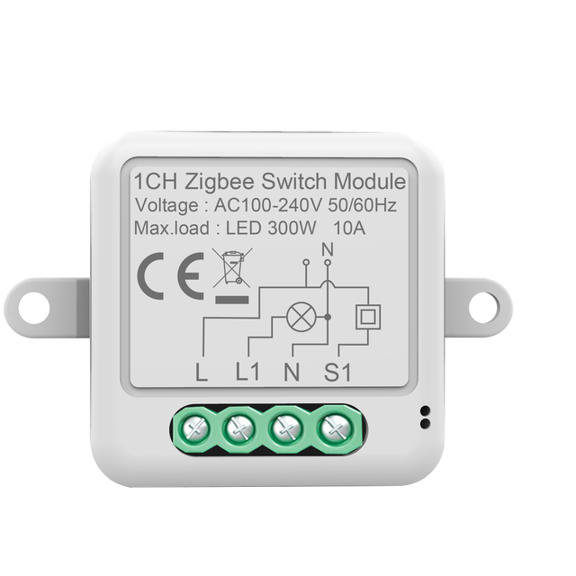 Tuya Zigbee Smart Mini Switch Module Electrical Circuit Breaker with Mobile Phone APP Control Lighting Smart Switch Module