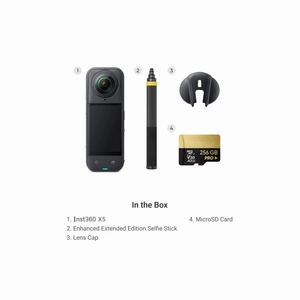 Inst360 X5 Videocamera Sportiva 4K Impermeabile 15m Angolo di Visione 180° Tracciamento del Viso Senza Drone Senza Problemi Bundle - Product Image 6