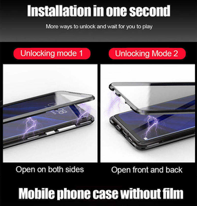 Étui de protection magnétique en verre trempé pour <span class=keywords><strong>smartphone</strong></span> 2025 – Coque de téléphone portable pour iPhone X Pro Max 6 7 8 12 13 - Product Image 3