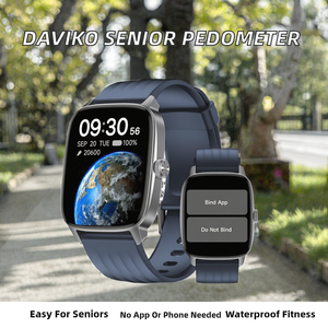 Montre podomètre conviviale - Aucune application/téléphone requis - Écran LCD - Boîtier en alliage de zinc - Bracelet en silicone - Compteur de pas - Calories - Product Image 2