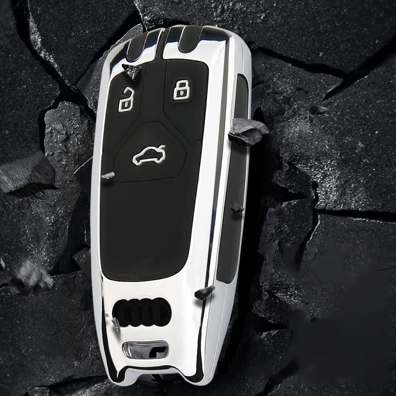 Premium Zinc Alloy Car Key Case Cover for Audi - Luxury Protection Style