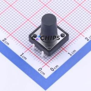 GT-TC152A-H150-L1 Tactile Switch Through hole-4P,12x12mm Switch Single Pole Single Throw Round Button 1.6N Through Hole - Product Image 1