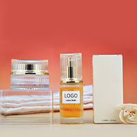 Ensemble bouteille cosmétique en verre nervuré de luxe et pot de crème avec bouchon en acrylique | Kit de pot de bouteille de pompe de lotion d'emballage de soins de la peau