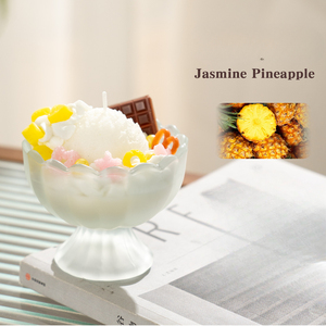 Vela Aromática Personalizada OEM Más Vendida con Aroma a Helado en Vaso de Vidrio Esmerilado, Vela Aromática en Caja de Regalo para Fiestas - Product Image 5