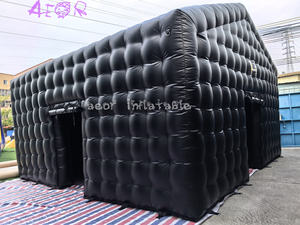 Tente <span class=keywords><strong>de</strong></span> fête <span class=keywords><strong>gonflable</strong></span> en cube <span class=keywords><strong>de</strong></span> discothèque portable noire commerciale à LED - Product Image 2