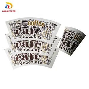 Raw materials for paper cups making machine printing pe coated die-cut paper cup fan cup paper