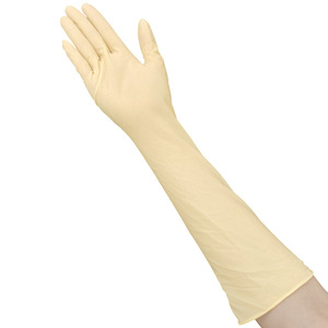 Gants en latex Blue Guard, longueur étendue de 16 pouces, qualité industrielle, pour la transformation alimentaire, en caoutchouc naturel, jetables, non stériles - Product Image 2