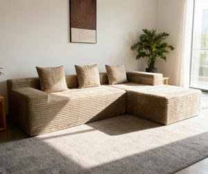 أثاث فاخر لغرف المعيشة 2025، طقم أريكة وسرير فارغ، كنبة معيارية مقطعية قابلة للتحويل، أريكة عصرية كبيرة من الإسفنج المضغوط بالشفط - Product Image 1