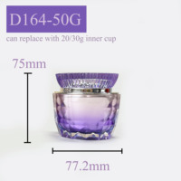 Contenant de luxe MS PS pour crème pour le visage 50g 20g 30g bouchon dôme rond forme de dune bouteille de pot de crème surface mate