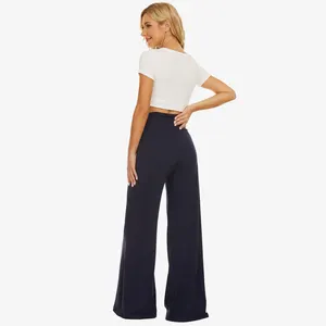 Soft Wide Leg Trousers For Women High Waist Lady Long Pant Wide Leg Street Breathable Loose Wide Casual Loose Women Office Pants