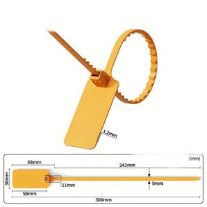 Precintos de Seguridad de Plástico para Extintores, Etiquetas de Seguridad en Blanco, Precintos Desechables Autoblocantes, Precintos para Camiones, Regalo Promocional - Product Image 4