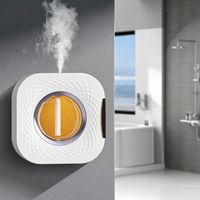 Diffuseur d'arômes sans eau de 50 ml, alimenté par batterie, diffuseur d'arômes pour salle de bain, diffuseur d'huiles essentielles ultrasonique mural miniature