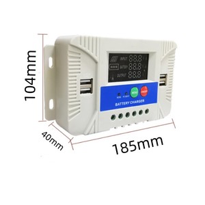 Thiết lập màn hình màu miễn phí Màn hình hiển thị ánh sáng ban đêm 12v24v10a20a30a40a50a60a Bộ điều khiển năng lượng mặt trời quang điện điều khiển sạc năng lượng mặt trời - Product Image 1