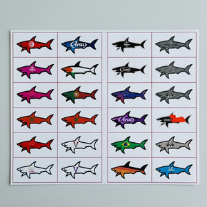 สติกเกอร์ตกแต่งลายธง Paul Shark แบบกำหนดเอง เคลือบเงา ของขวัญส่งเสริมการขาย สติกเกอร์กาว - Product Image 1
