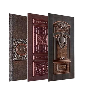 Nouvelle conception de porte en acier CR/GI, revêtement de porte en métal, tôle de porte avec prix compétitif - Product Image 1