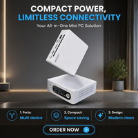 Potente Mini Computadora de Escritorio Intel N150, 32GB DDR4, 512GB NVMe SSD, USB3.2, Gigabit Ethernet, Win11, 4K Gaming, Oficina, Industrial