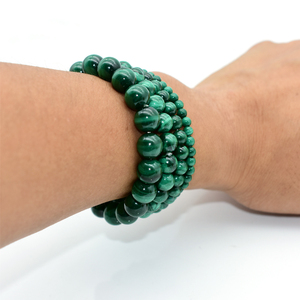 Commercio di Assicurazione di Pietra Naturale di Alta Qualità 4/6/8/10/12 MILLIMETRI di Luce Naturale Malachite Bracciale - Product Image 2