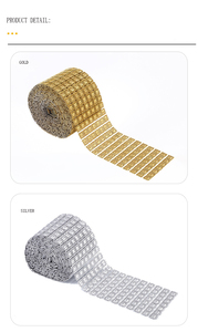 Ruban en maille argentée orné de strass en forme de cœur, ruban de cristal étincelant en forme de cœur pour la décoration de gâteaux de mariage et de fêtes prénuptiales - Product Image 3