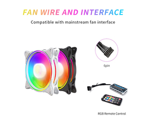 איכות שדרוג 120 מ "מ מקרה קירור אוהדים oem משחקי מחשב 6 סיכה הוביל צבע אילמת אוהדים במקרה אוהדים - Product Image 5