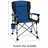 Chaise de plage pliable inclinable réglable avec cadre en métal, chaise de camping d'extérieur avec porte-gobelet pour jardin, bord de lac, pique-nique