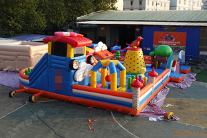 Lilytoys mainan tiup untuk memanjat, rintangan kota menyenangkan, taman hiburan lompat, game tiup multifungsi untuk <span class=keywords><strong>Bouncer</strong></span> besar - Product Image 3