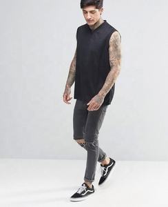 เสื้อกล้ามคอวีแบบลำลองสำหรับผู้ชายชุดออกกำลังกายแบบไม่มีแขนระบายอากาศได้สำหรับฤดูร้อนผลิตตามสั่ง - Product Image 4