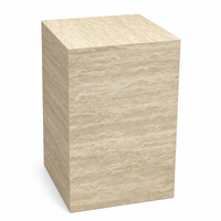 Socle de table basse creux léger en travertin Wabi-Sabi pour entrée, présentoir de salon écologique et durable