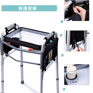 Plateau d'aide à la marche DuraPower 40x30,5 cm avec porte-gobelet pour personnes âgées et utilisation en extérieur - Product Image 2