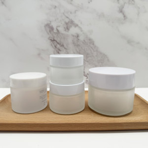 Hũ kem thủy tinh mờ trong suốt cao cấp, in logo tùy chỉnh, dung tích 5g 10g 20g 30g 50g 100g 200g, dùng cho kem dưỡng mắt, mặt, <span class=keywords><strong>body</strong></span>. - Product Image 1