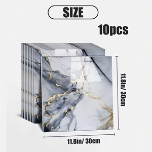 Moderner Stil 30*30cm Wasserdichter PVC-Marmor-Wandaufkleber Glänzende Vinyl-Schaum 3D Heimdekoration Abzieh- und Aufkleb-Tapete - Product Image 3
