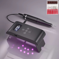 Lampe à ongles professionnelle 2-en-1 à prix d'usine, perceuse à ongles 35000 tr/min, rechargeable sans fil, lumière UV personnalisable pour salon de manucure