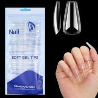 120 Uds Prensa en uñas postizas ataúd semiesmerilado cubierta completa UV Gel uñas puntas falsas cápsula extensión HERRAMIENTA DE MANICURA