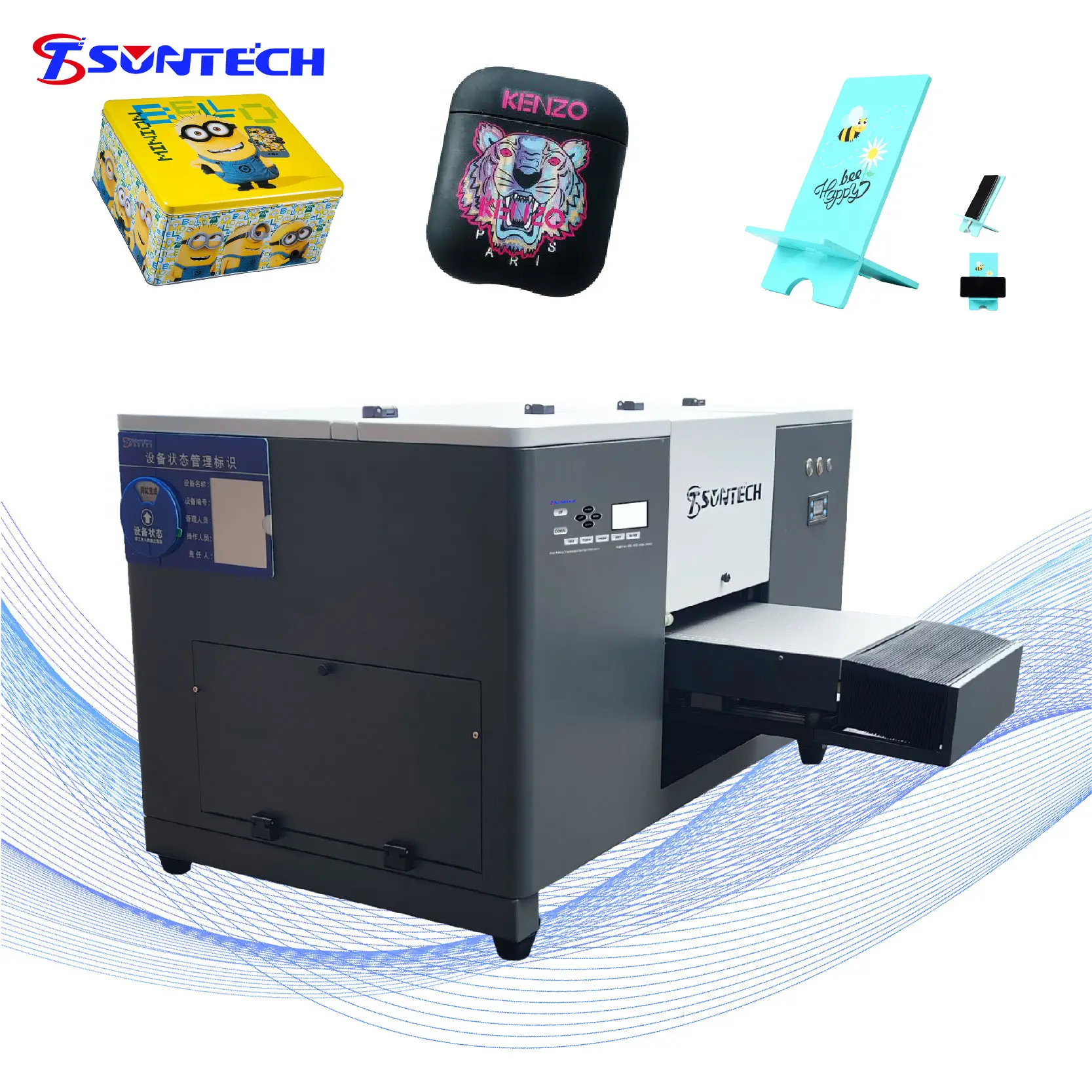 Suntech mesin cetak baru printer inkjet LED UV Impresora 6 warna teknologi cetak baru