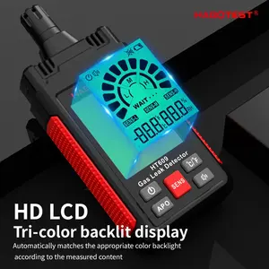 HT609เครื่องทดสอบก๊าซมีเทนธรรมชาติแบบติดไฟได้เครื่องตรวจจับการรั่วไหลของก๊าซ50-1000PPM แบบมืออาชีพ - Product Image 5